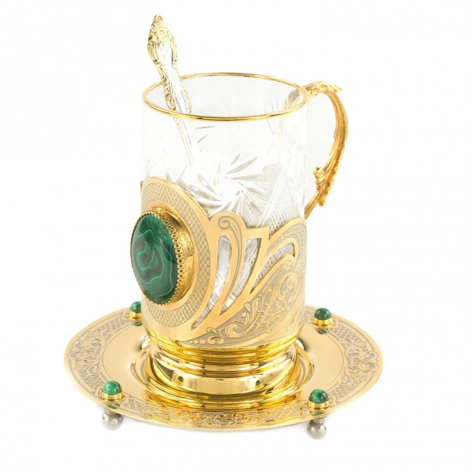 Набор для чая Малахитовый
