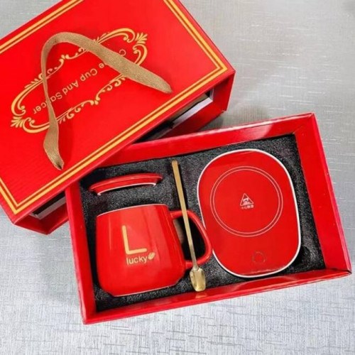 Подарочный набор 'Lucky' – кружка с подставкой для подогрева