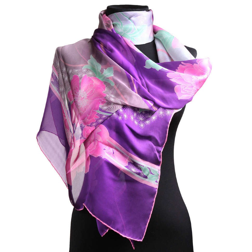 фиолетовый палантин