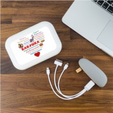 Пауэрбанк-камень «Сердце из слов БАБУШКЕ»