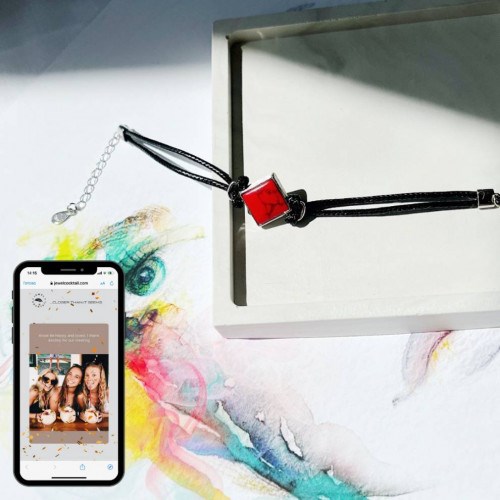 HI-TECH браслет с живым посланием Alcor Роза