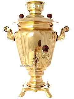Самовар электрический 3 литра желтый конус
