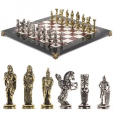Шахматы Александр Македонский 36х36 см лемезит мрамор