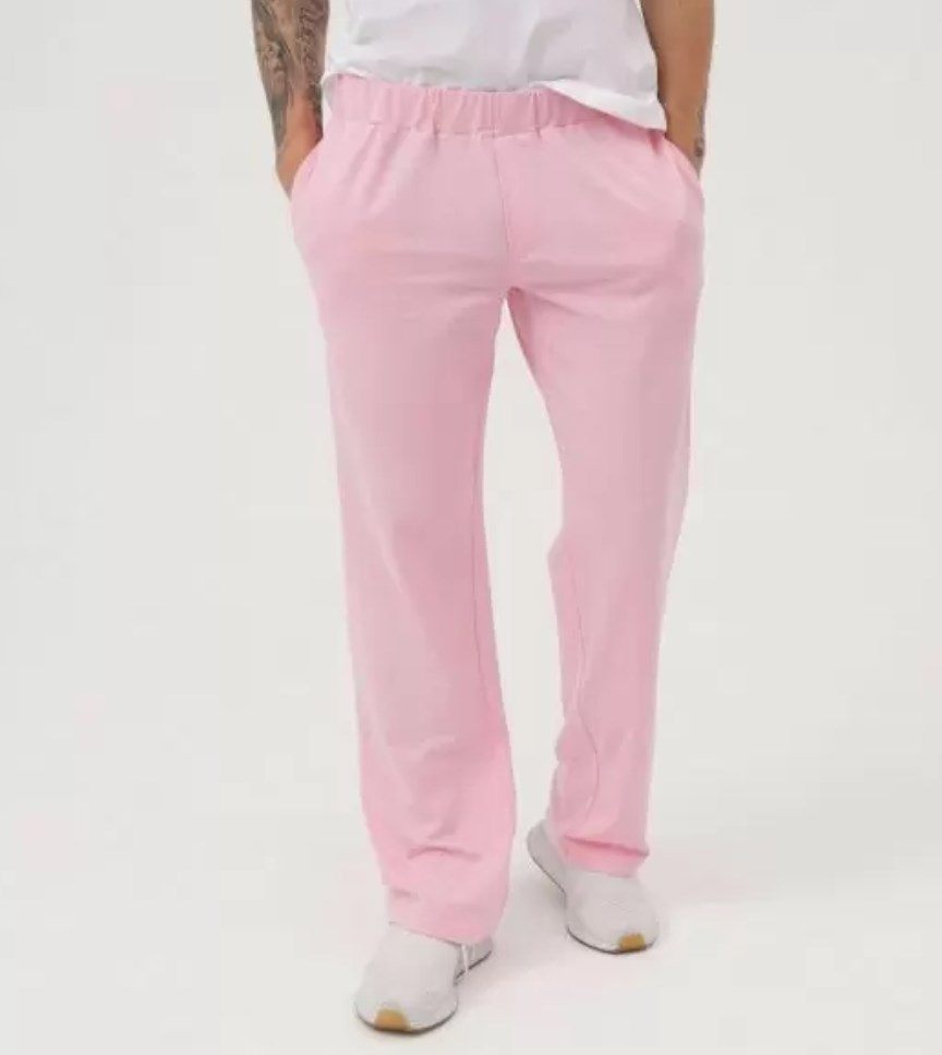 Розовые мужские штаны из лёгкого хлопка