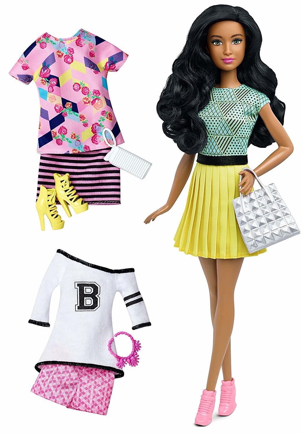 кукла Barbie Брюнетка Желтая юбка