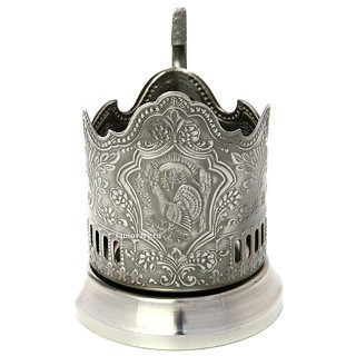 Никелированный подстаканник Глухарь