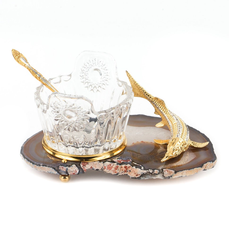 Икорница из агата Стерлядка