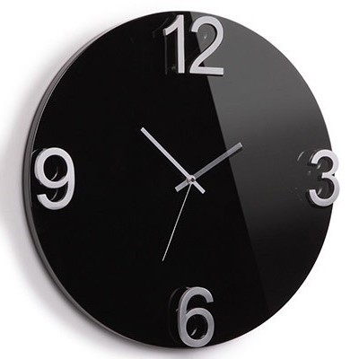 Черные настенные часы Еlapse