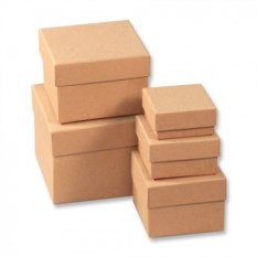 Подарочная коробка Крафт квадрат