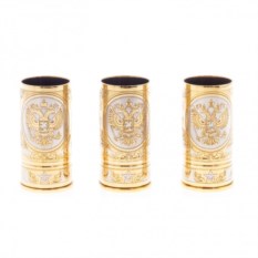 Набор стопок Армия России в кожаном чехле