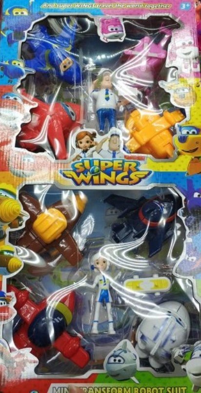 Набор из 10 трансформеров Супер крылья (Super Wings)
