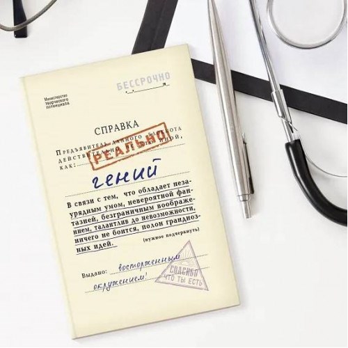 Записная книжка Справка. Гений