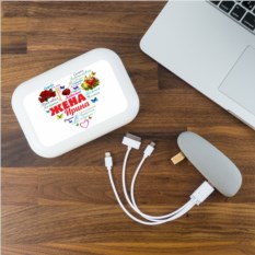 Пауэрбанк-камень «Сердце из слов ЖЕНЕ»