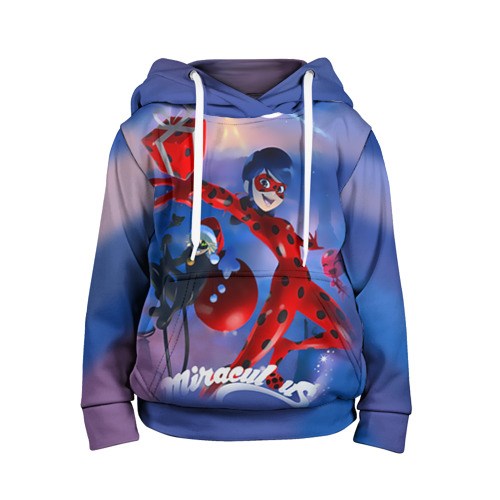 Детская толстовка 3D Новогодняя леди Баг 2