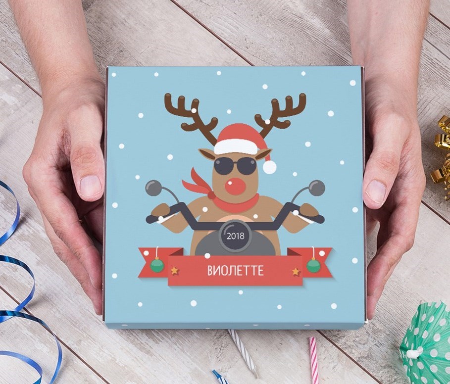 Именной набор конфет «Рождественский олень»