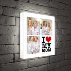 Светильник с Вашим фото I love my mom