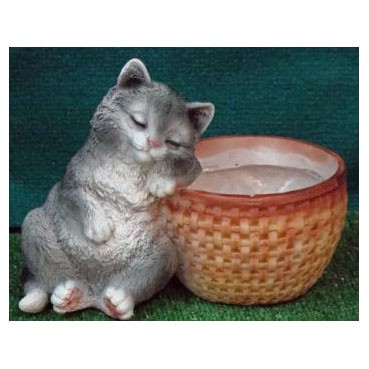 Кашпо «Котёнок спящий у корзины» 