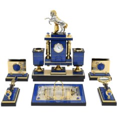 Настольный набор из лазурита Конь, 570*280*420 мм