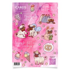 Виниловые стикеры Мопсы