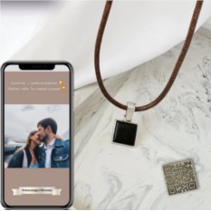 Мужской HI-TECH кулон с живым посланием Gidor