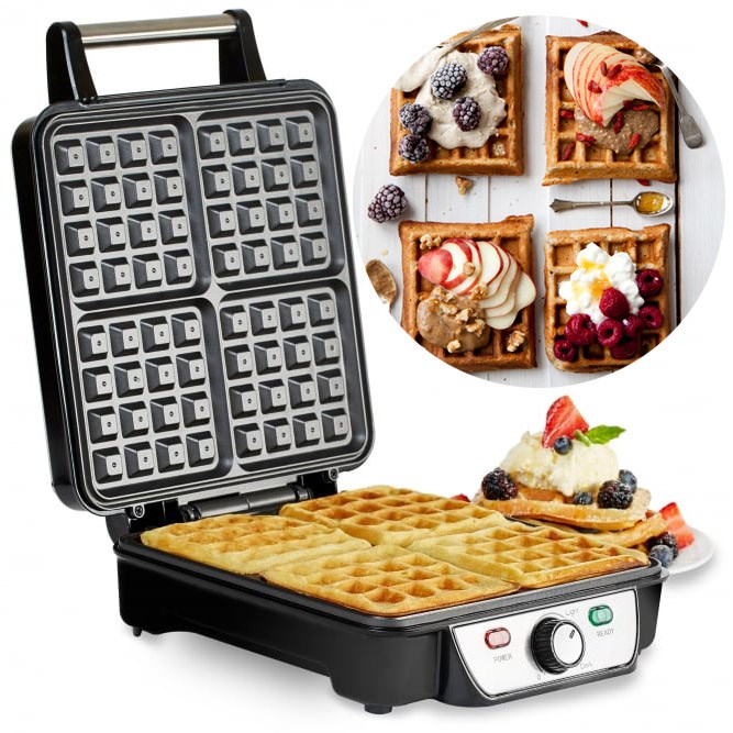 Тефлоновая вафельница на 4 толстые вафли First: лучшая цена и магазины ...