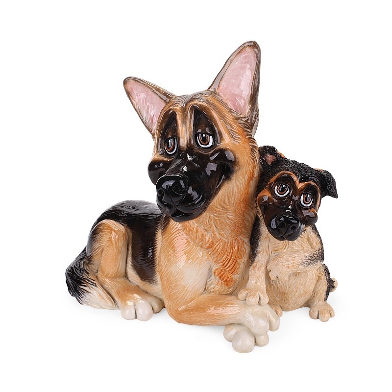 Фигурка Немецкая овчарка и щенок