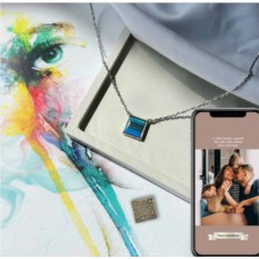 HI-TECH подвеска с живым посланием Quasar Океан