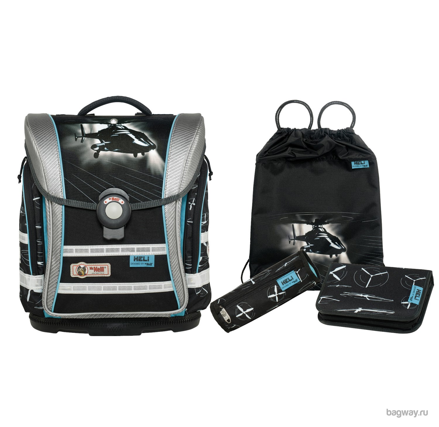 Черный школьный ранец McNeill Ergo Light Compact