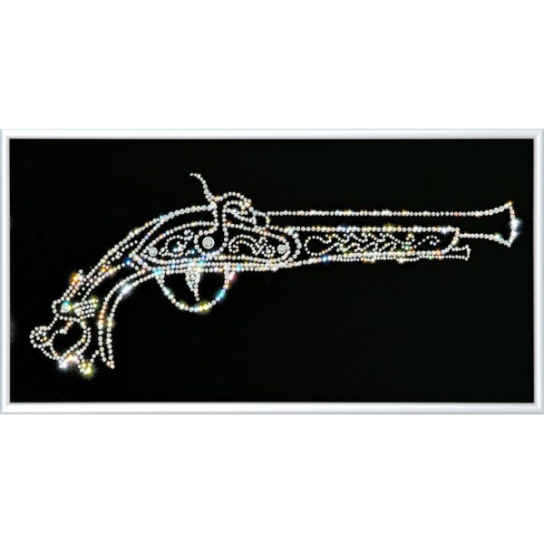 Картина из кристаллов Swarovski «Старинный мушкет»