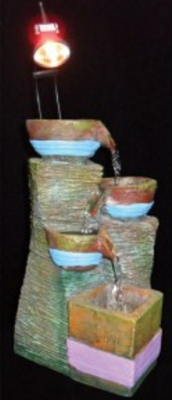 Настольный фонтан с верхней подсветкой Каменные чаши