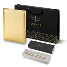 Подарочный набор Parker: шариковая ручка Jotter XL Gold и ежедневник PSGOLD2122754