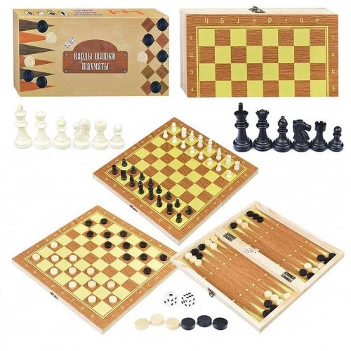 Набор настольных игр 3 в 1 (нарды, шашки, шахматы)