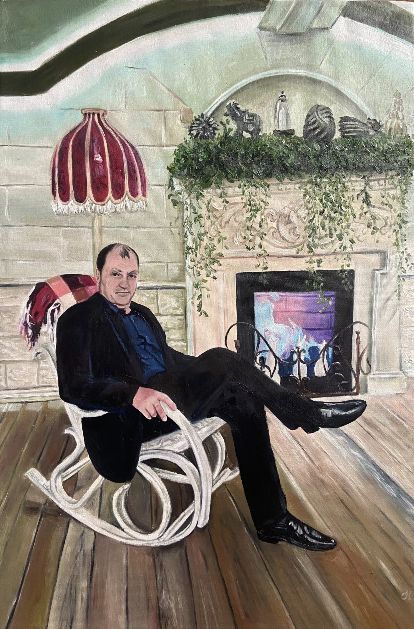 Портрет масляными красками ручной работы