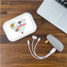 Пауэрбанк-камень «Сердце из слов ДЕДУШКЕ»