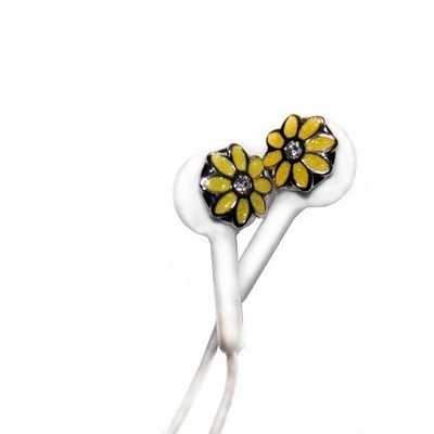 Французские наушники Yellow daisy and metal rose