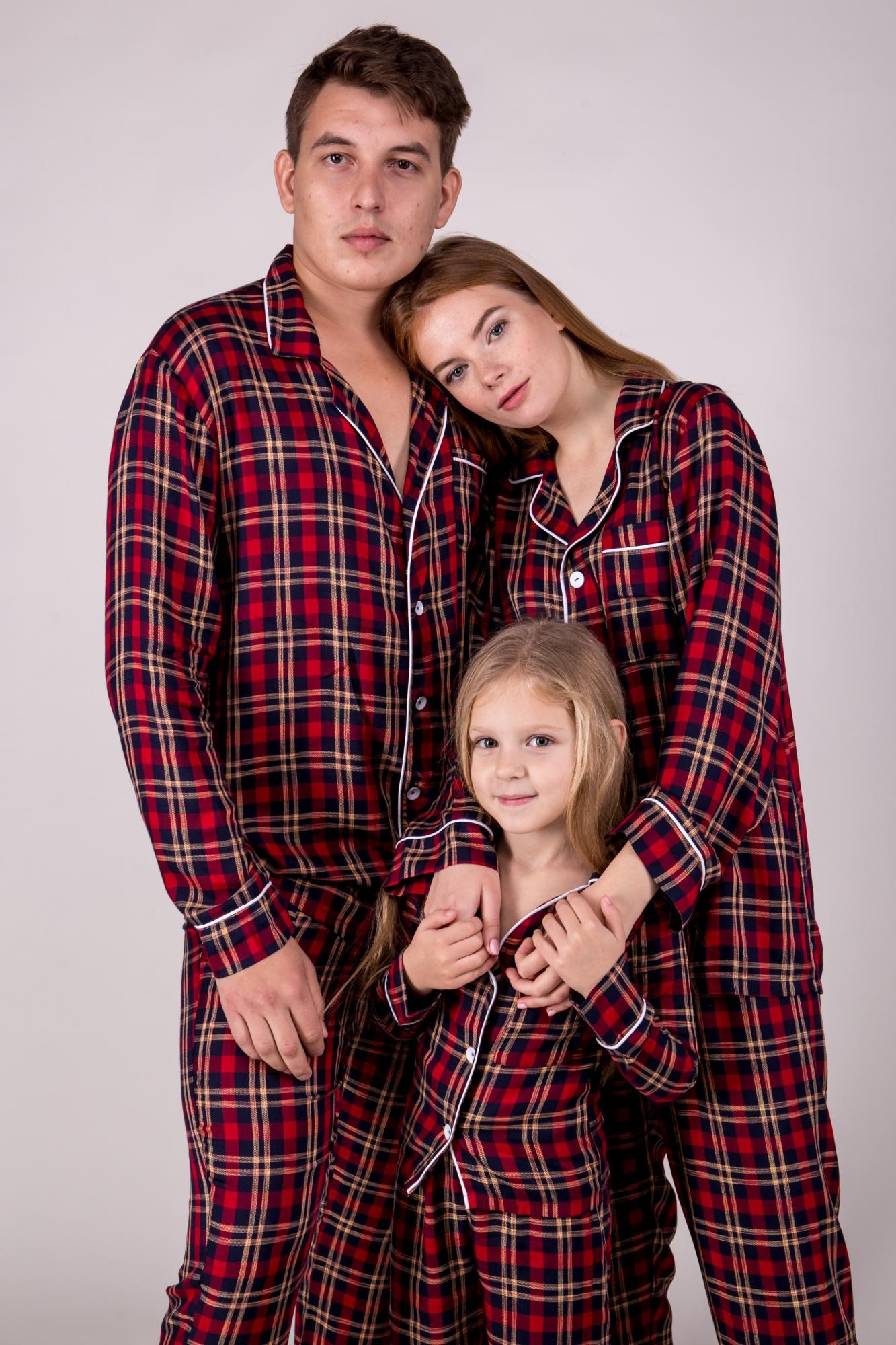 Пижамы в клетку для всей семьи