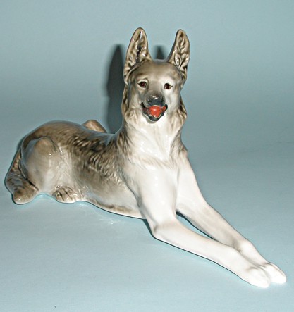 Винтажная статуэтка ЛФЗ Овчарка