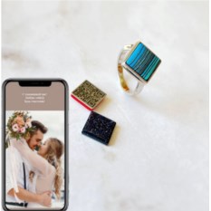 HI-TECH кольцо с живым посланием Mellish Океан