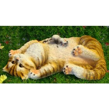 Садовая фигурка Кот с мышкой