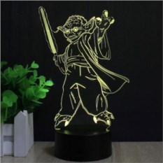 3D светильник «Йода со световым мечом»