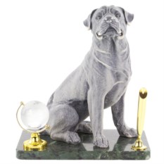 Подставка под ручку Ротвейлер (змеевик, мрамолит)