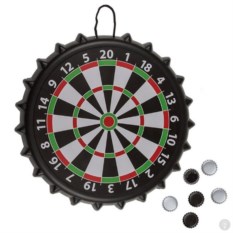 Магнитный дартс с пивными крышками