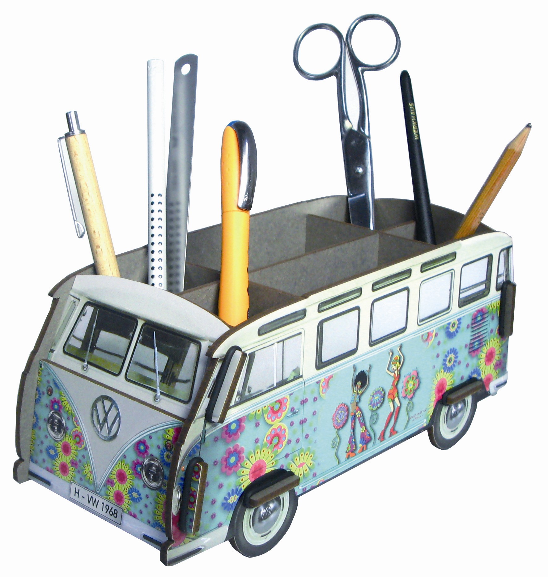 VW t1 Samba Bus Flower Power