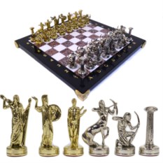 Шахматы с металлическими фигурами Лучники