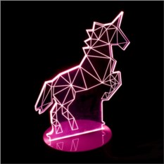 3D лампа Единорог