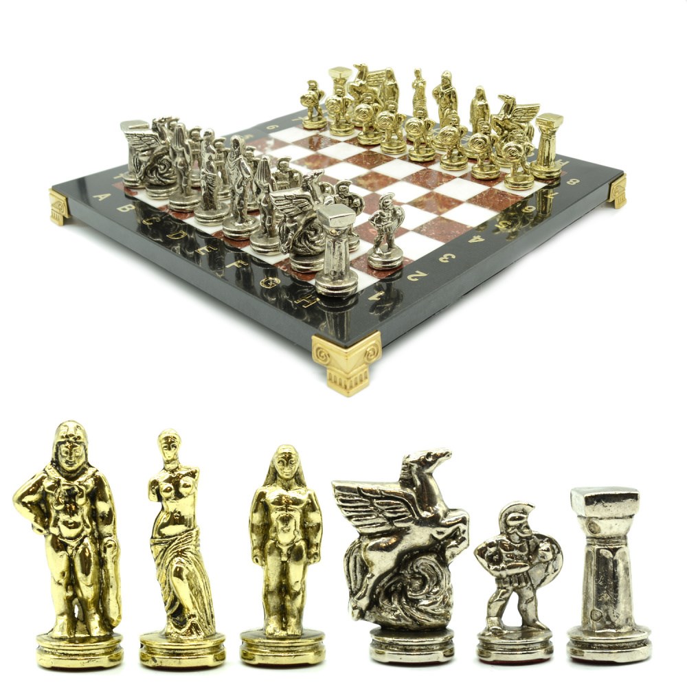 Шахматы с металлическими фигурами Спарта, 250*250мм