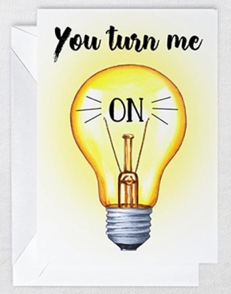 Открытка Лампочка