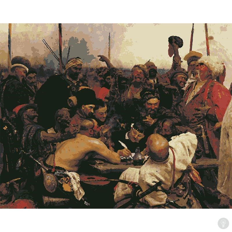 Картина по номерам Казаки пишут письмо