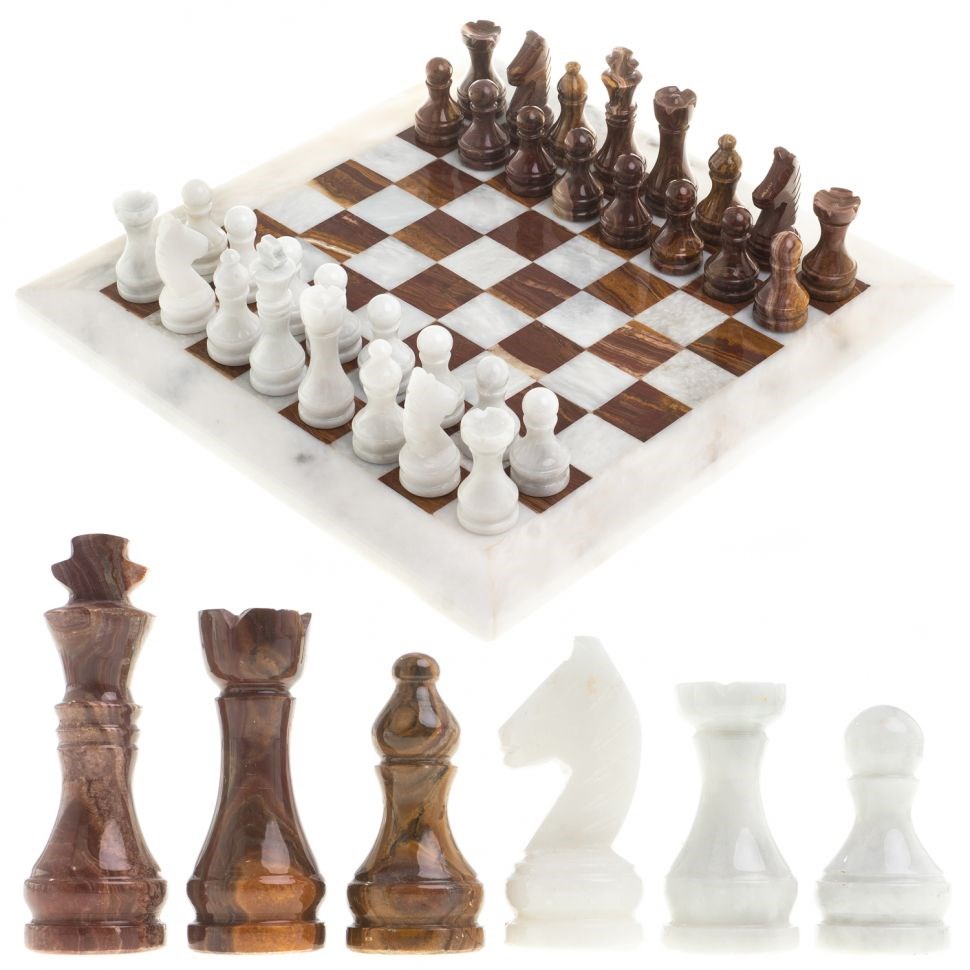 Шахматы из оникса и мрамора Европейские