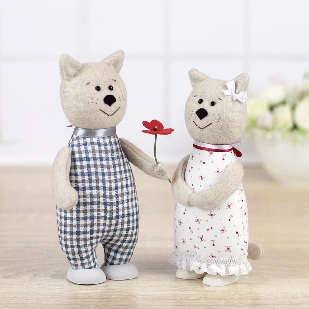 Подарок на ситцевую свадьбу «Ситцевые котики»